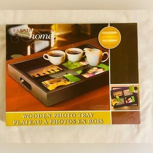 Wooden Photo Tray - Black